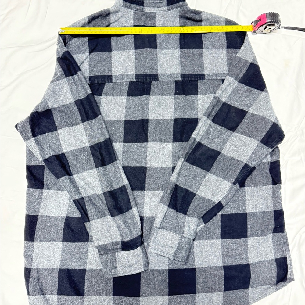 H&M Casual Button Down Shirt Black and Gray